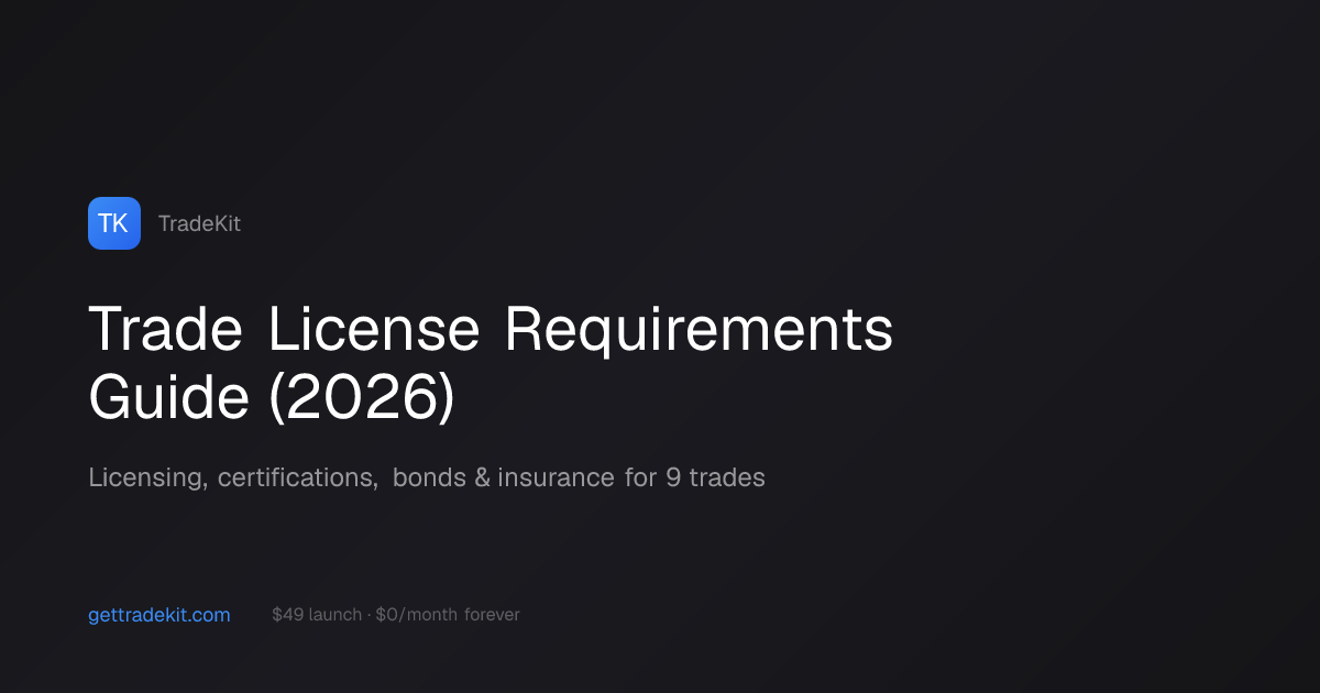 Trade License Requirements Guide (2026) | TradeKit